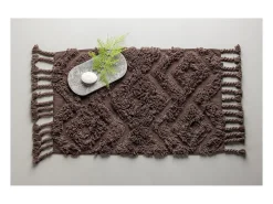 Alfombra de baño Hilma 80x50cm marrón.
