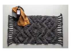 Alfombra de baño Hilma 80x50cm gris oscuro.