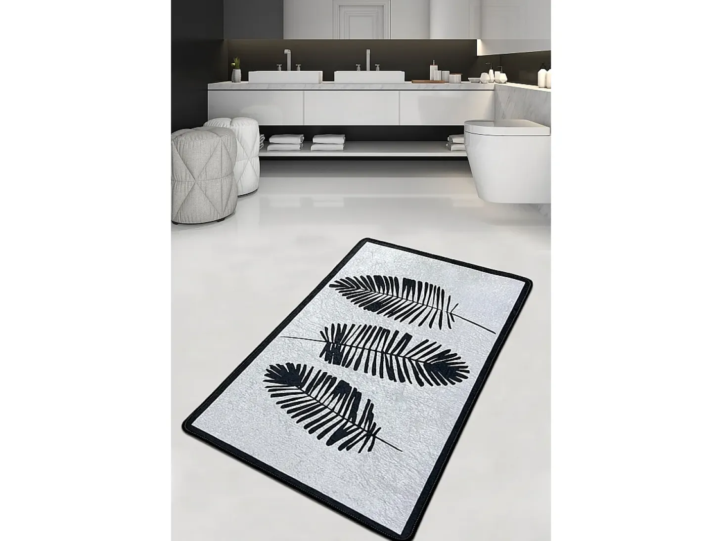 Alfombra de baño Hoja Djt (70 x 120) multicolor