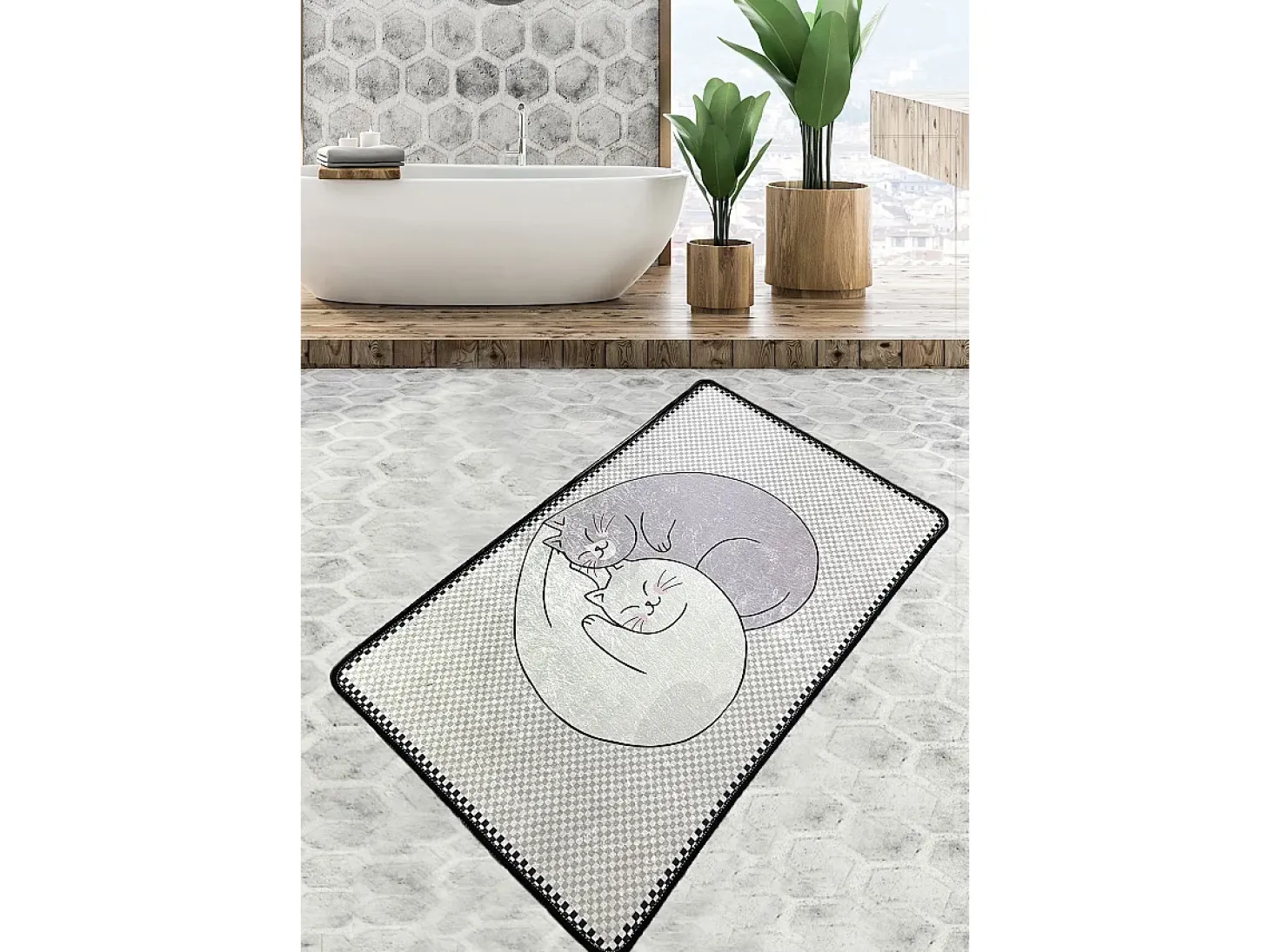 Alfombra de baño Katt multicolor