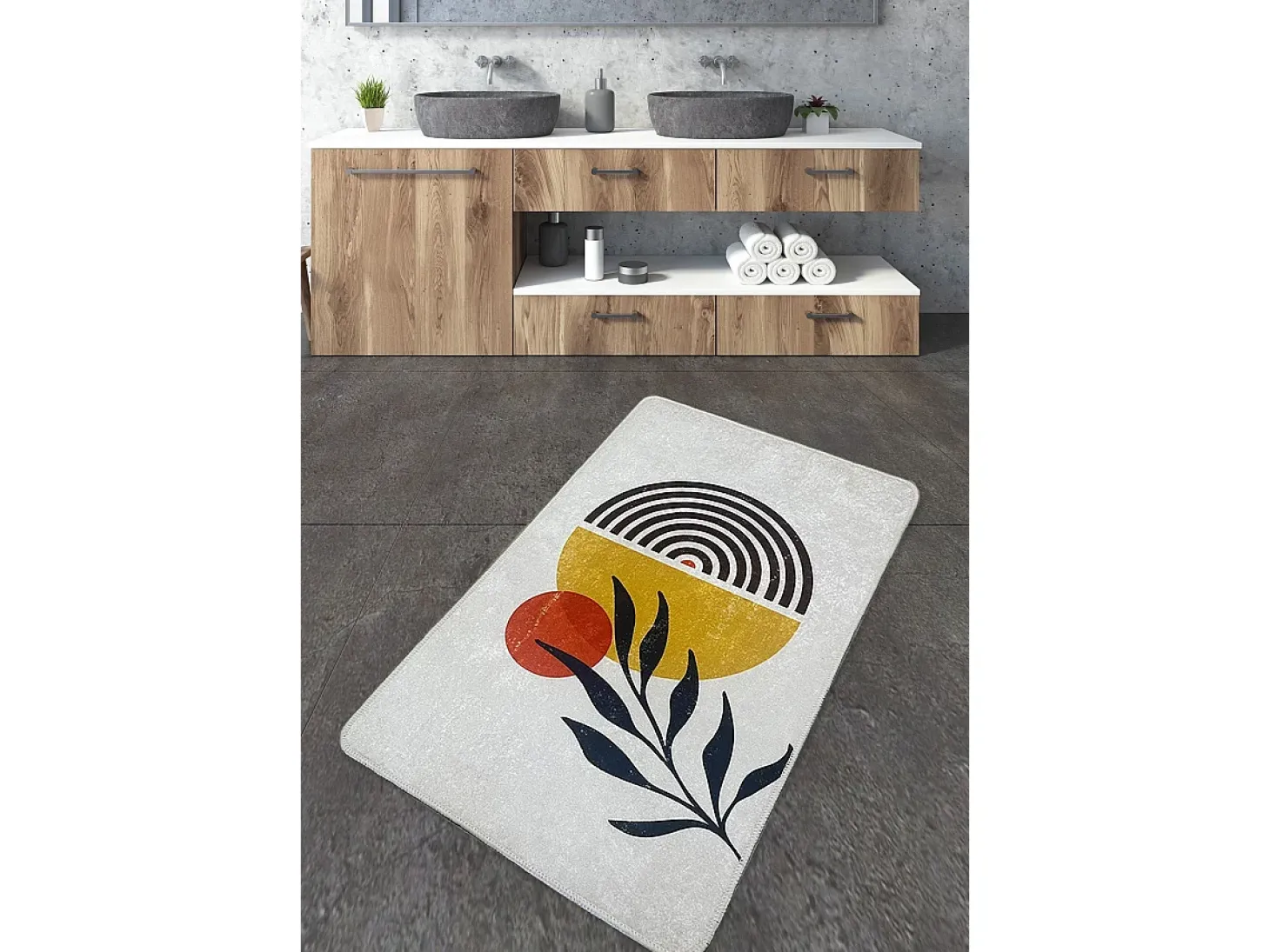 Alfombra de baño Le Soleil multicolor