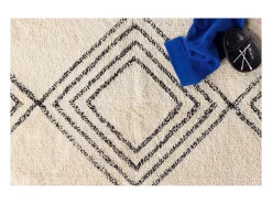 Alfombra de baño Love 80x50cm color blanco.