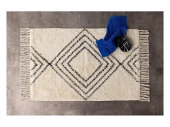 Alfombra de baño Love 80x50cm color blanco.