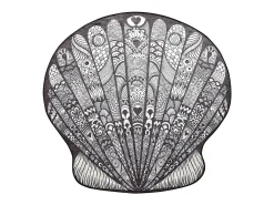 Alfombra de baño Maris 100 blanco negro