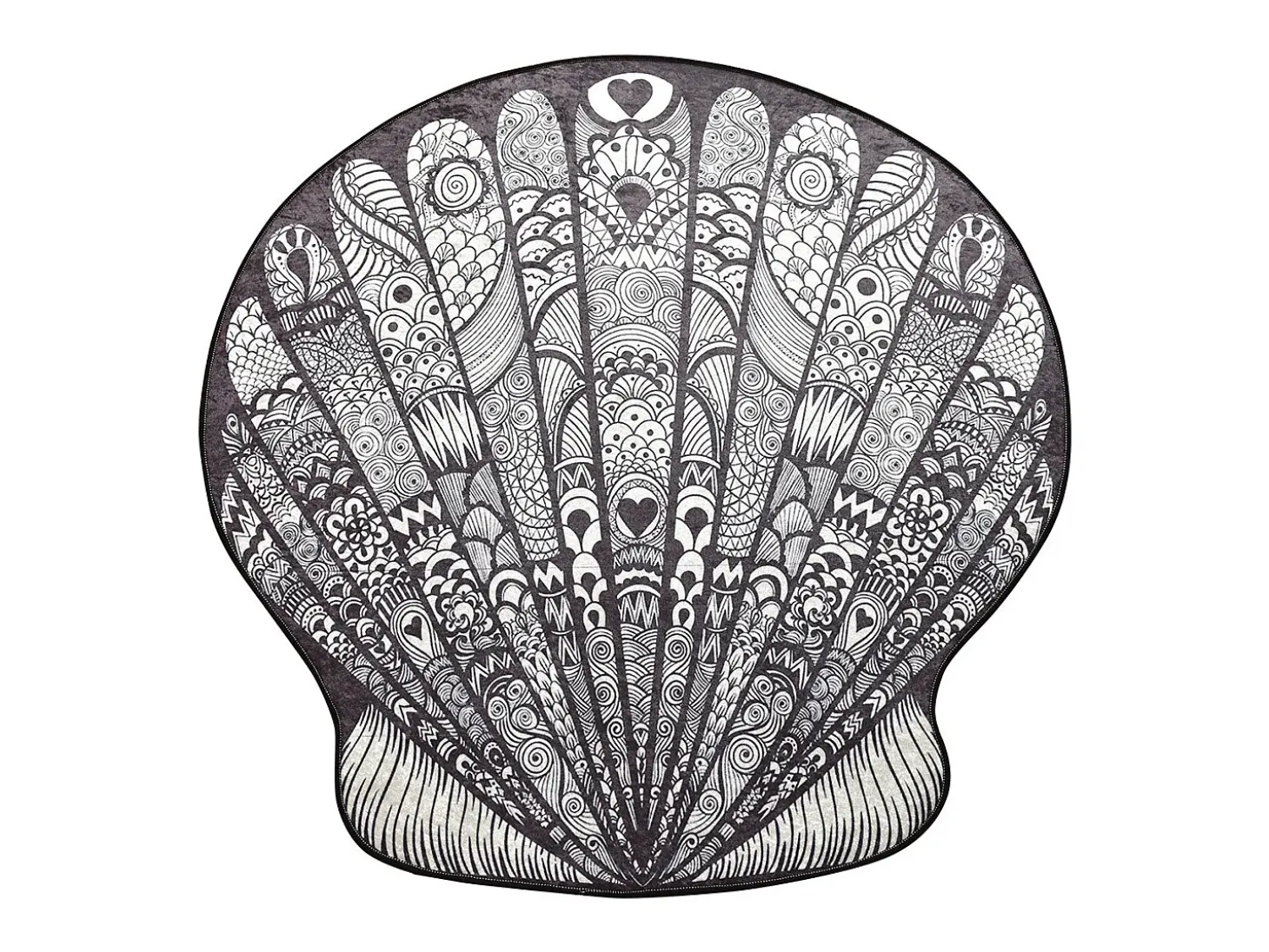 Alfombra de baño Maris 120 blanco negro