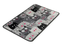 Alfombra de baño Meow multicolor
