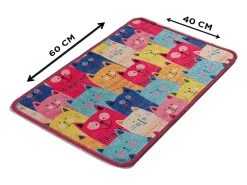 Alfombra de baño Meow DJT multicolor