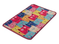 Alfombra de baño Meow DJT multicolor