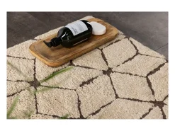Alfombra de baño Petrus 90x60cm marrón.