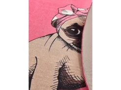 Alfombra de baño Pink Pug DJT (100 cm) multicolor