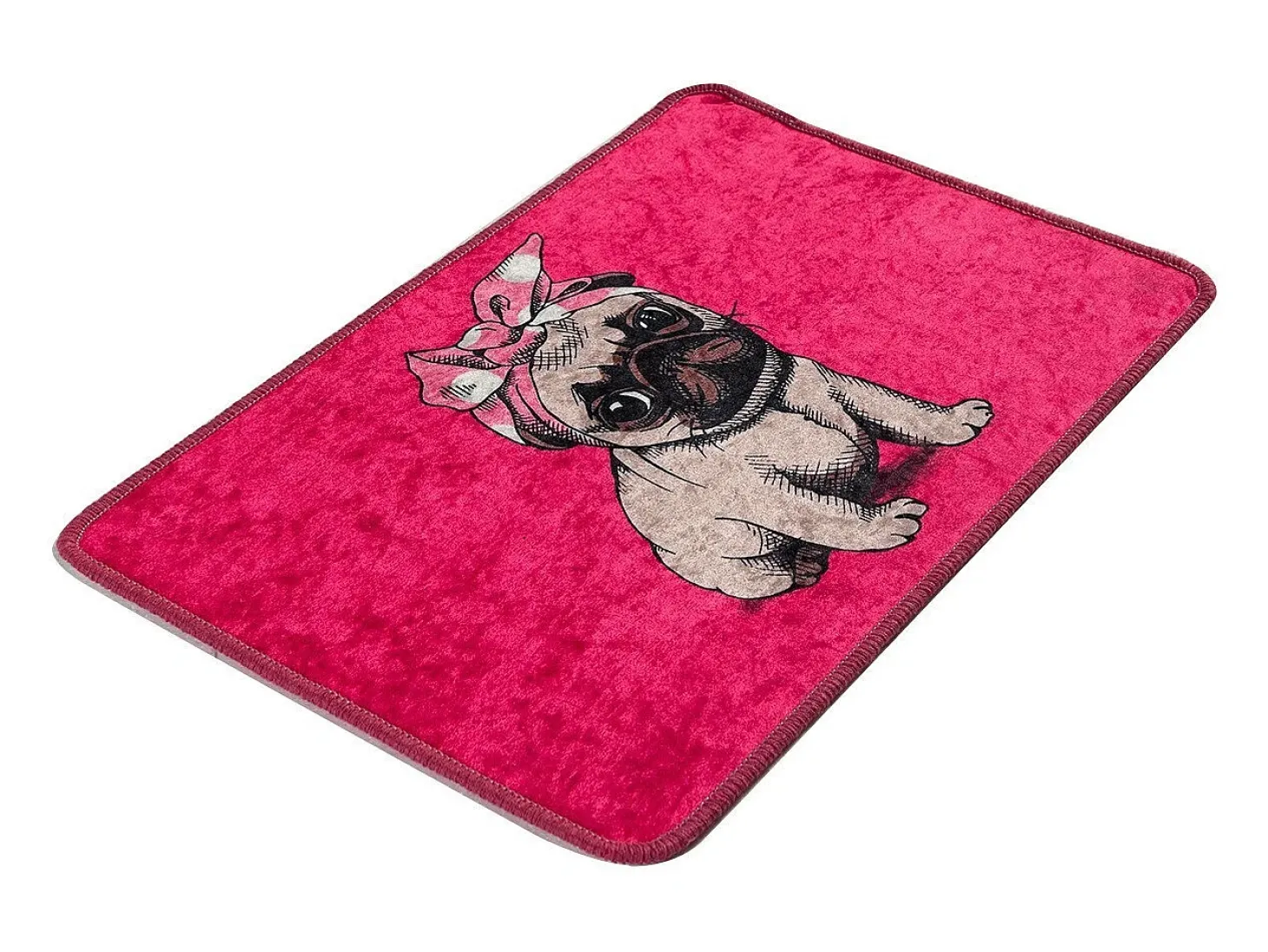 Alfombra de baño Pink Pug DJT multicolor