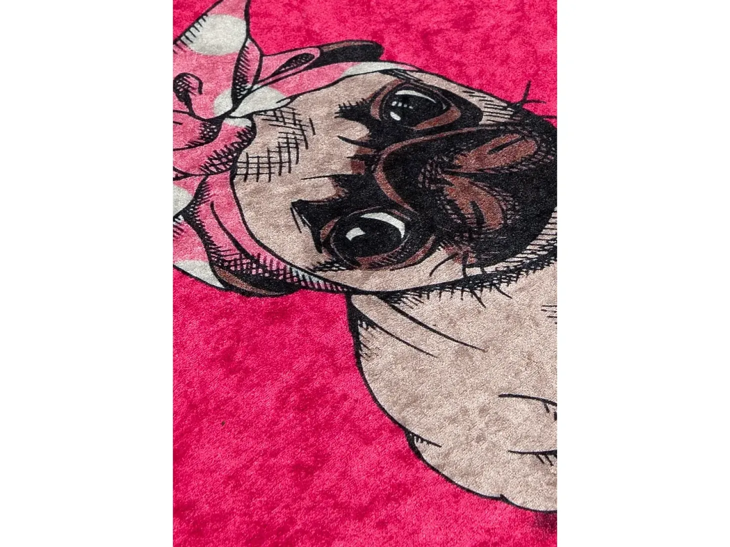 Alfombra de baño Pink Pug DJT multicolor