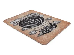 Alfombra de baño Propeller (80 x 100) blanco amarillo