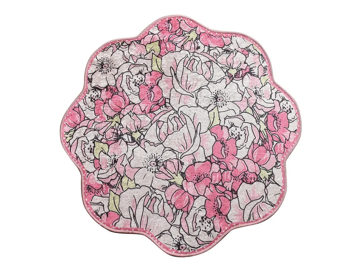 Alfombra de baño Rosa Shape (140 cm) multicolor