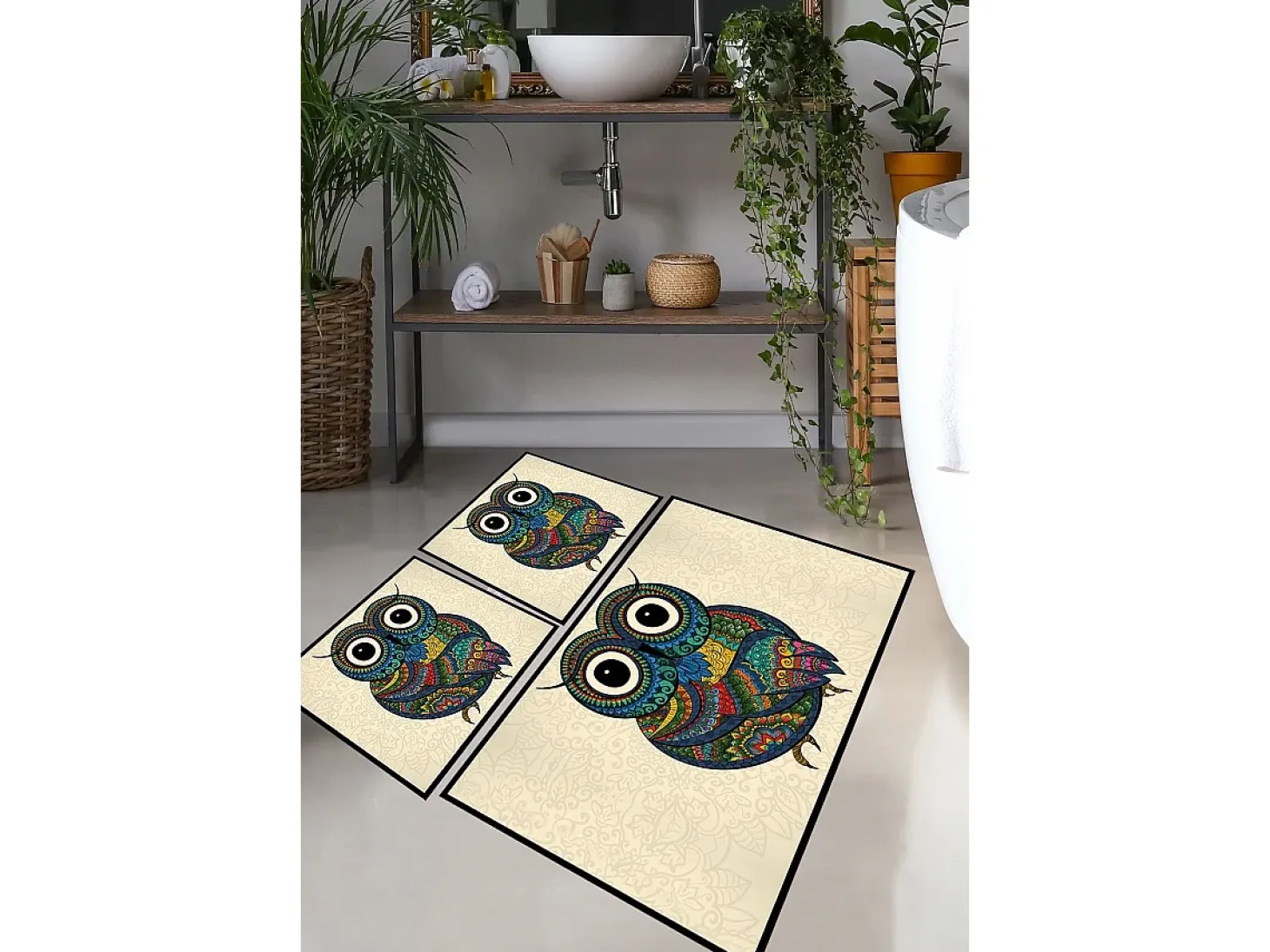 Alfombra de baño Set (3 piezas) Flyer multicolor