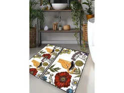 Alfombra de baño Set (3 piezas) Hennaed Cat multicolor