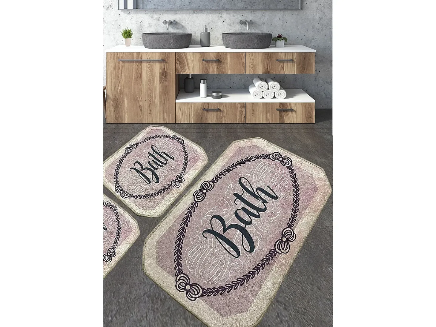 Alfombra de baño Set (3 piezas) Voten multicolor