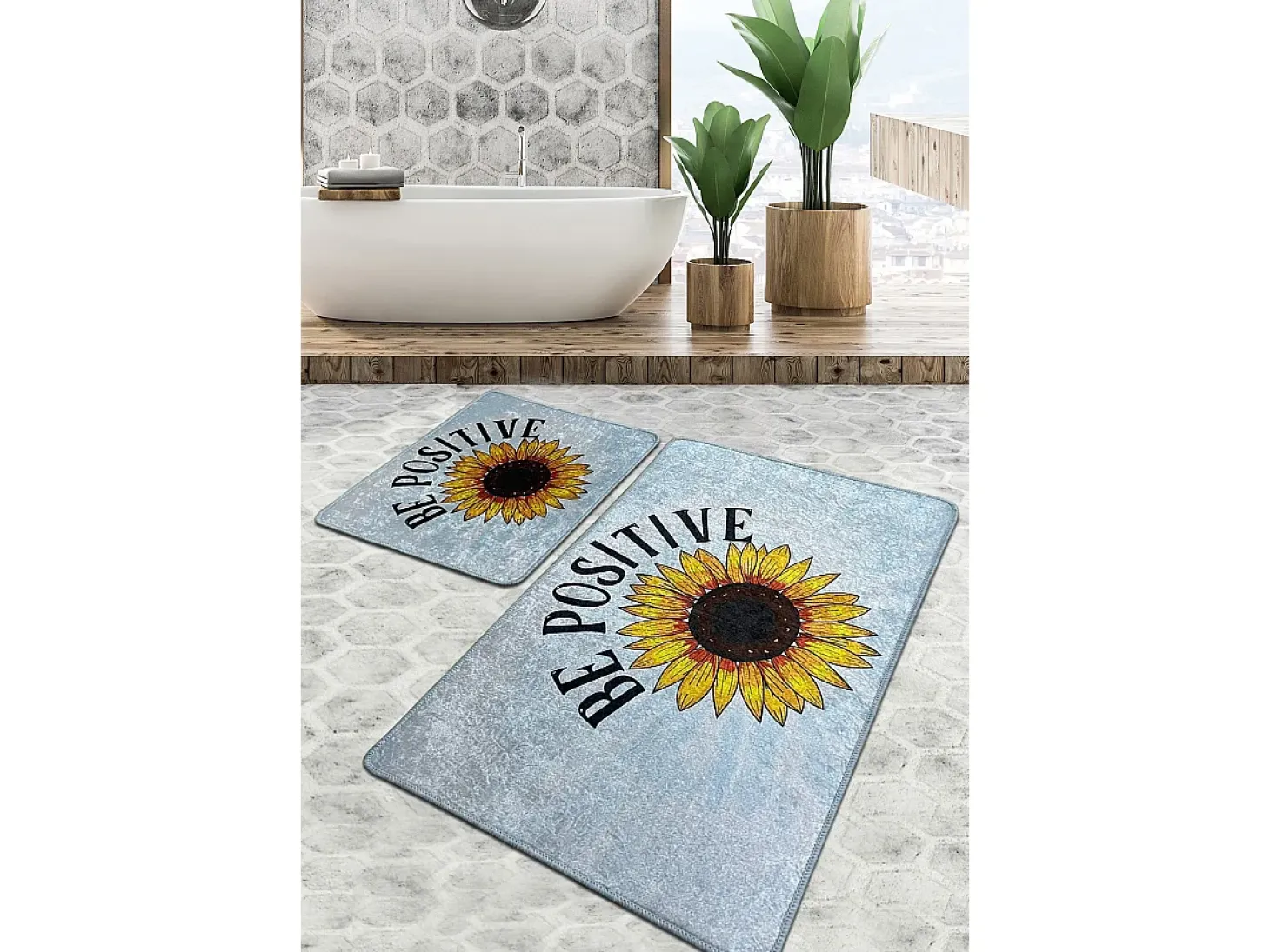Alfombra de baño Set (2 piezas) Be Positive Djt multicolor
