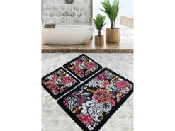 Alfombra de baño Set (3 piezas) Floreale Djt multicolor