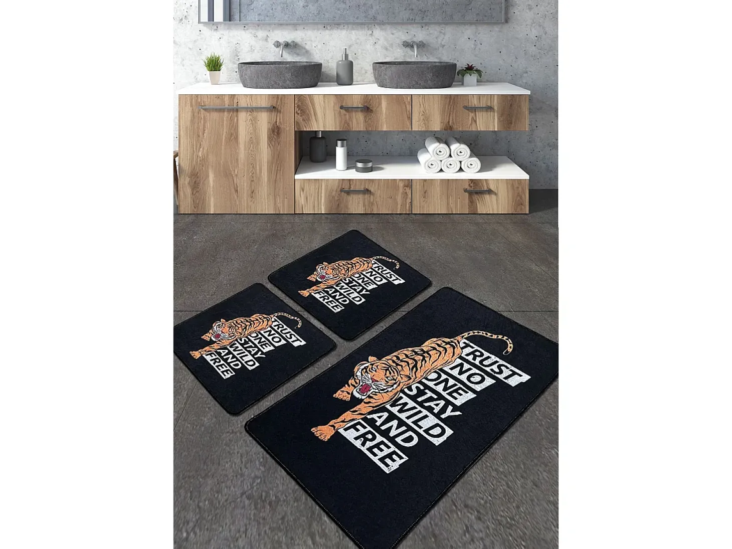 Alfombra de baño Set (3 piezas) Trust Djt multicolor