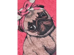 Alfombra de baño Set (2 piezas) Pink Pug multicolor