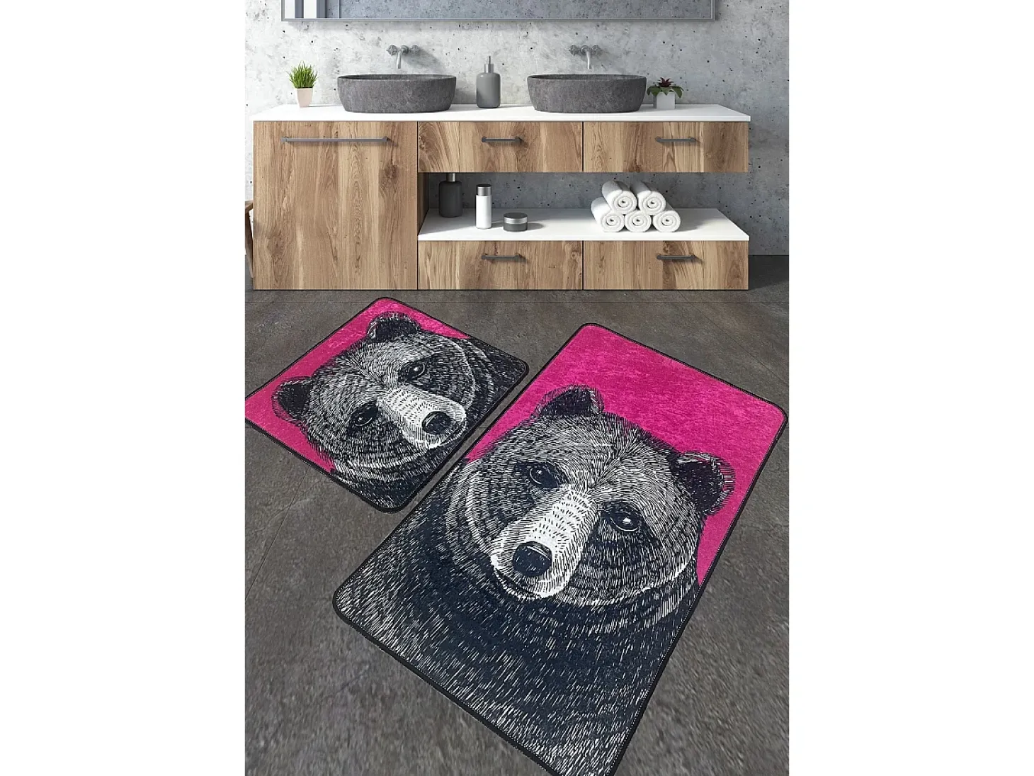Alfombra de baño Set (2 piezas) Rincha multicolor