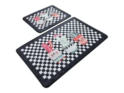 Alfombra de baño Set (2 piezas) Black Happy House multicolor