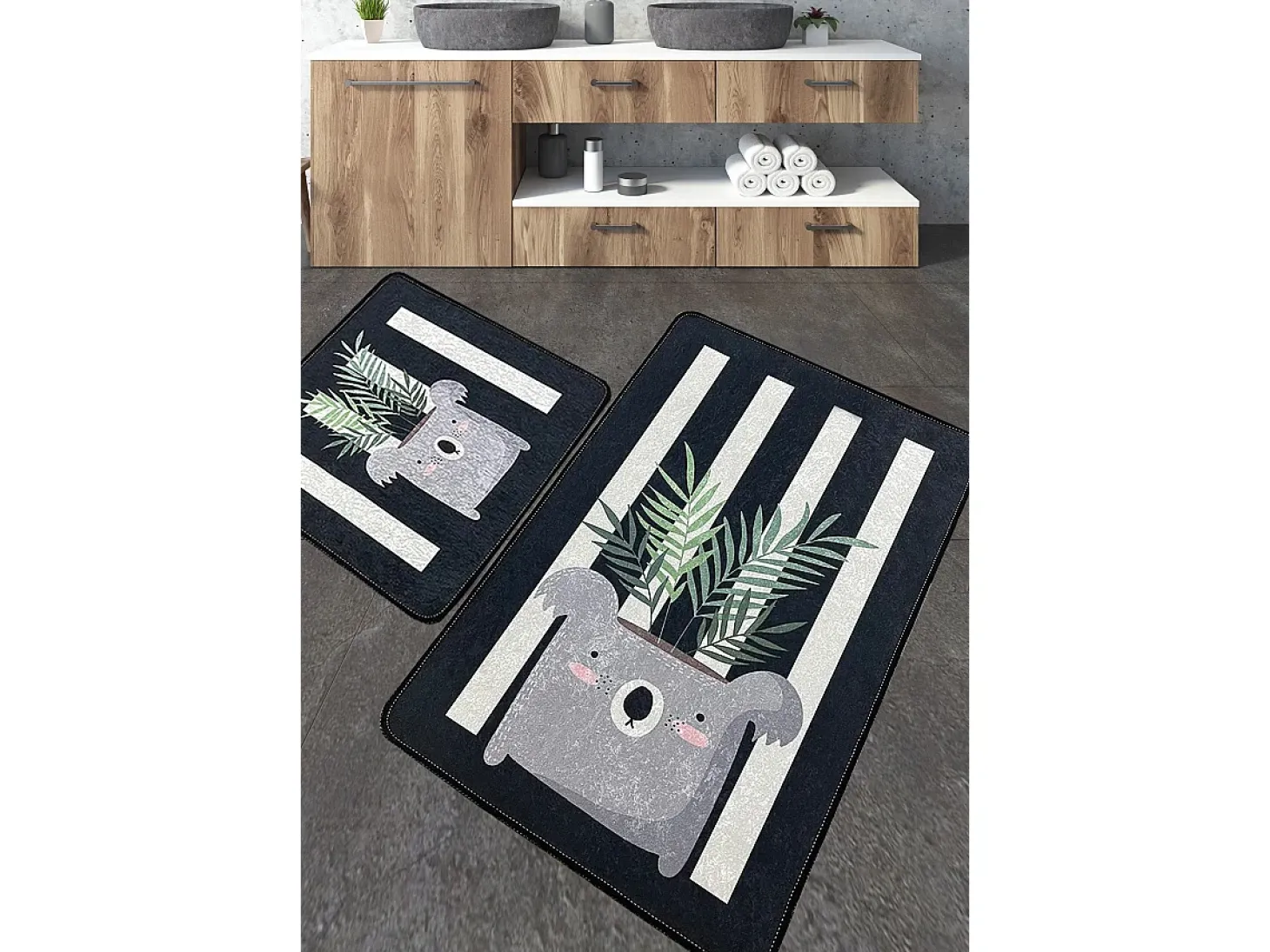 Alfombra de baño Set (2 piezas) Rovio multicolor
