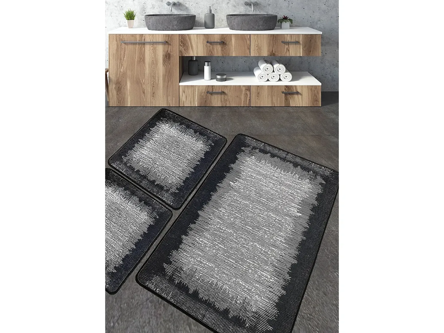 Alfombra de baño Set (3 piezas) Esper multicolor