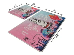 Alfombra de baño Set (2 piezas) White Lama multicolor