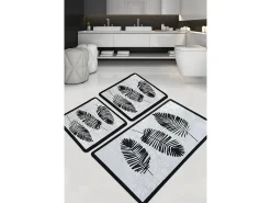 Alfombra de baño Set (3 piezas) Hoja Djt multicolor