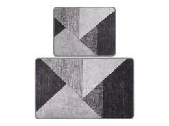 Alfombra de baño Set (2 piezas) Phell v2 gris