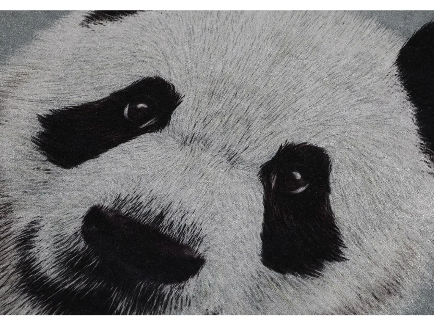 Alfombra de baño Set (2 piezas) Huge Panda DJT gris negro blanco