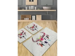 Alfombra de baño Set (3 piezas) Cervo Djt multicolor