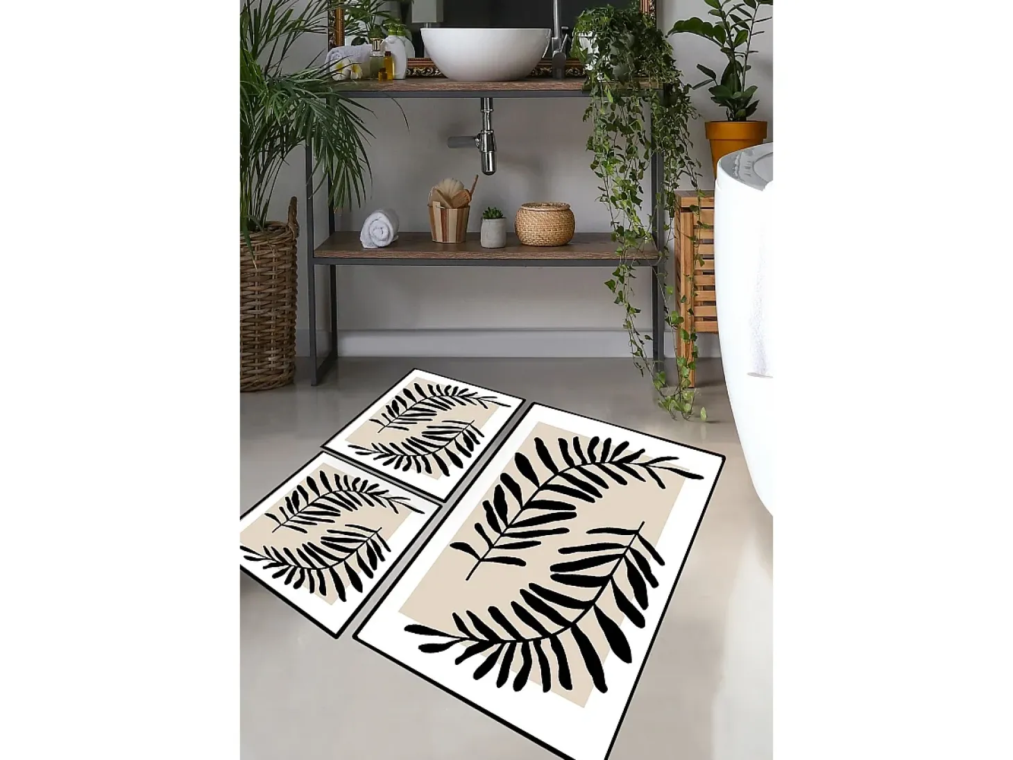 Alfombra de baño Set (3 piezas) Casting multicolor