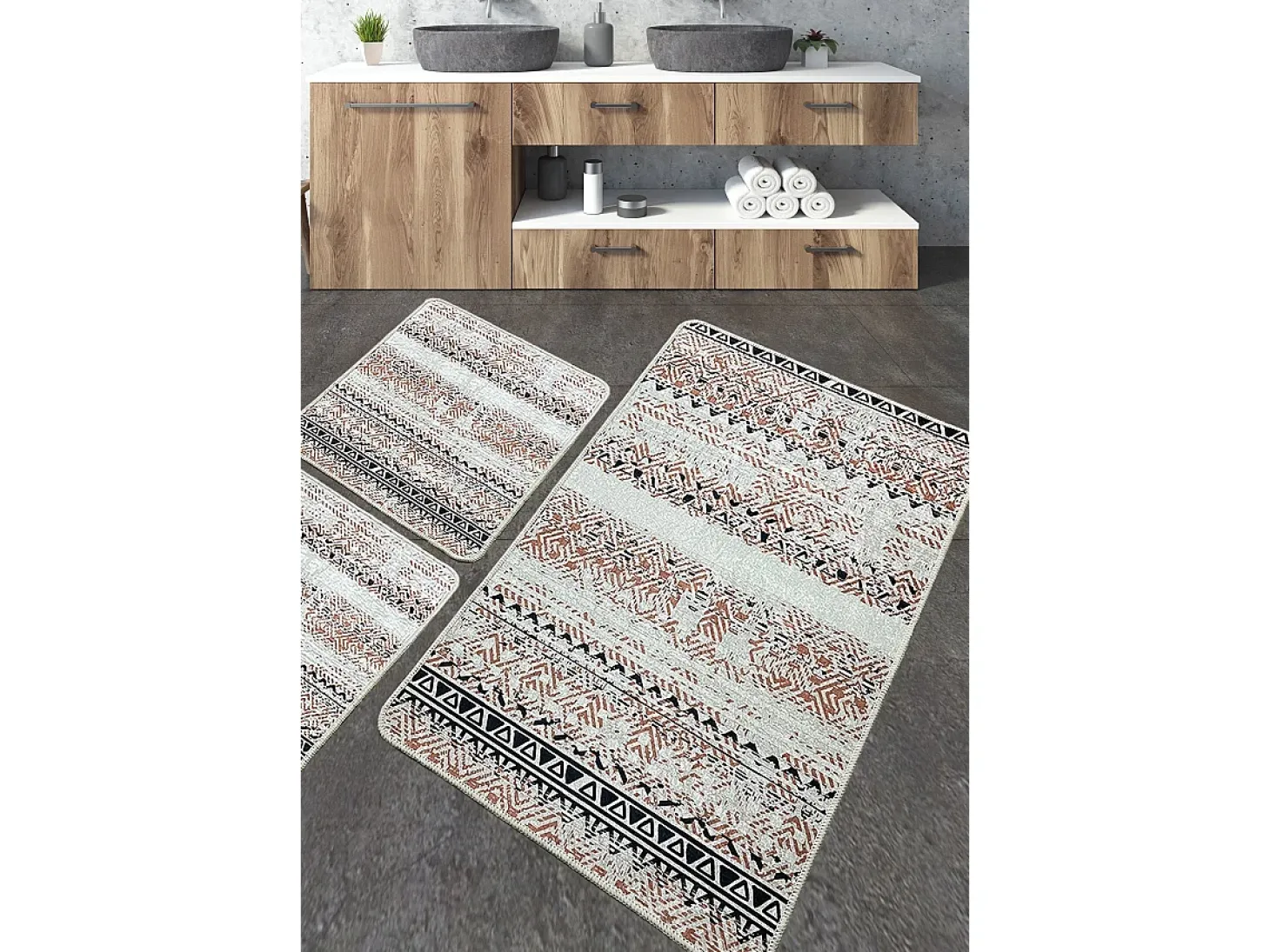 Alfombra de baño Set (3 piezas) Raquel multicolor