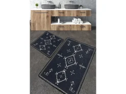 Alfombra de baño Set (2 piezas) Antiguo gris oscuro