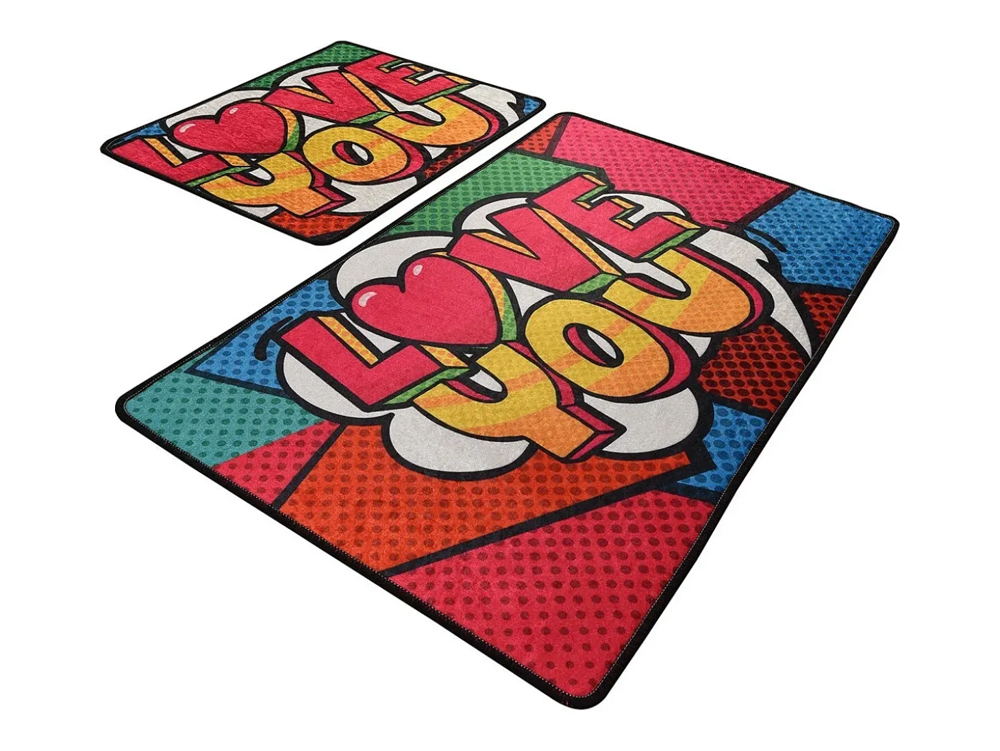 Alfombra de baño Set (2 piezas) Red Love multicolor