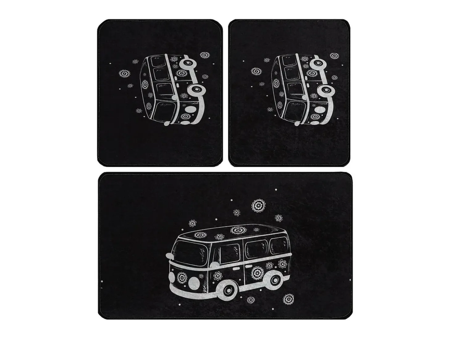 Alfombra de baño Set (3 piezas) Bus multicolor
