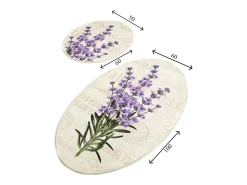 Alfombra de baño Set (2 piezas) Lavender DJT multicolor