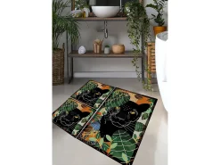 Alfombra de baño Set (3 piezas) Schwarz multicolor