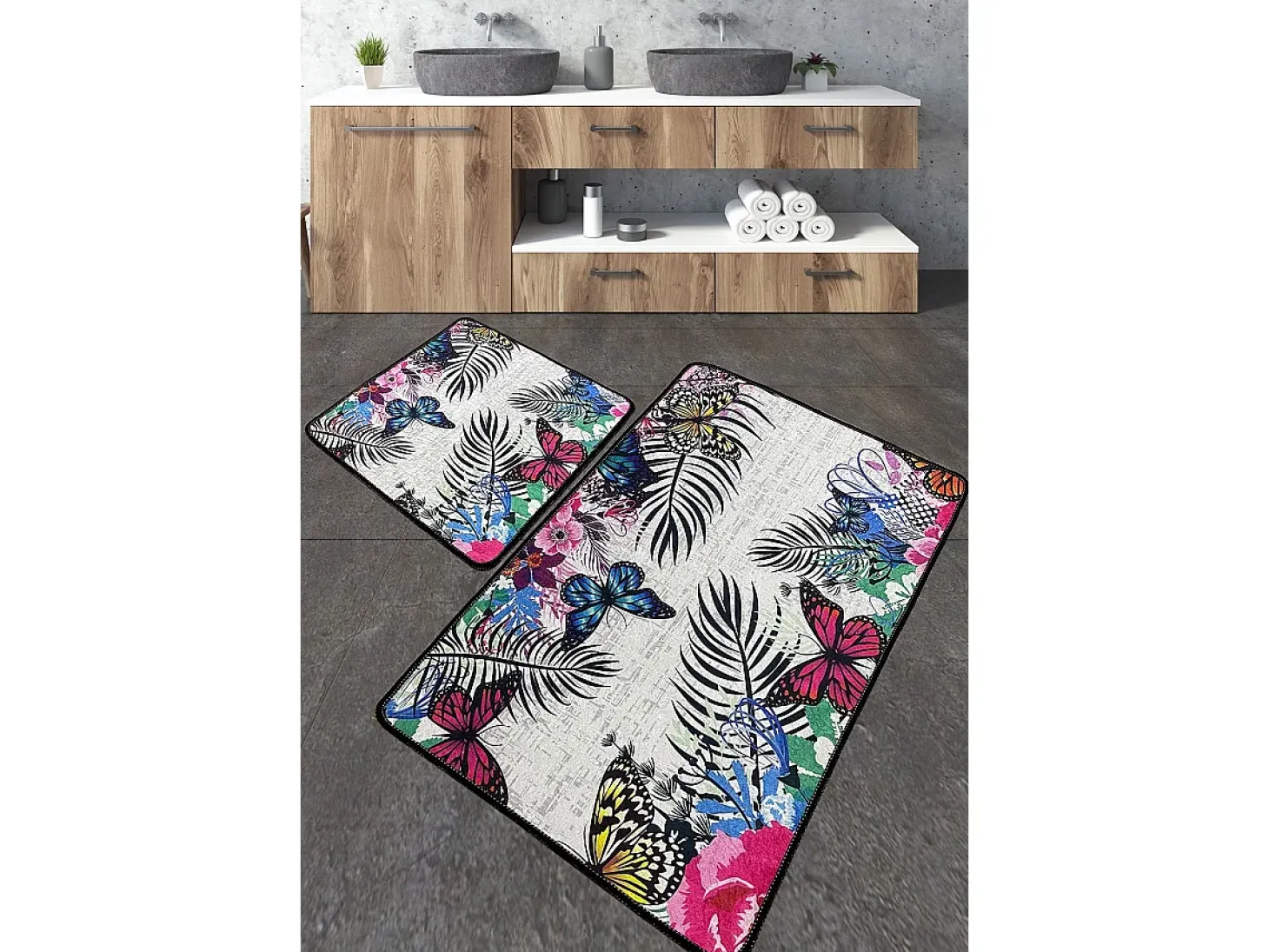 Alfombra de baño Set (2 piezas) Noirobi multicolor