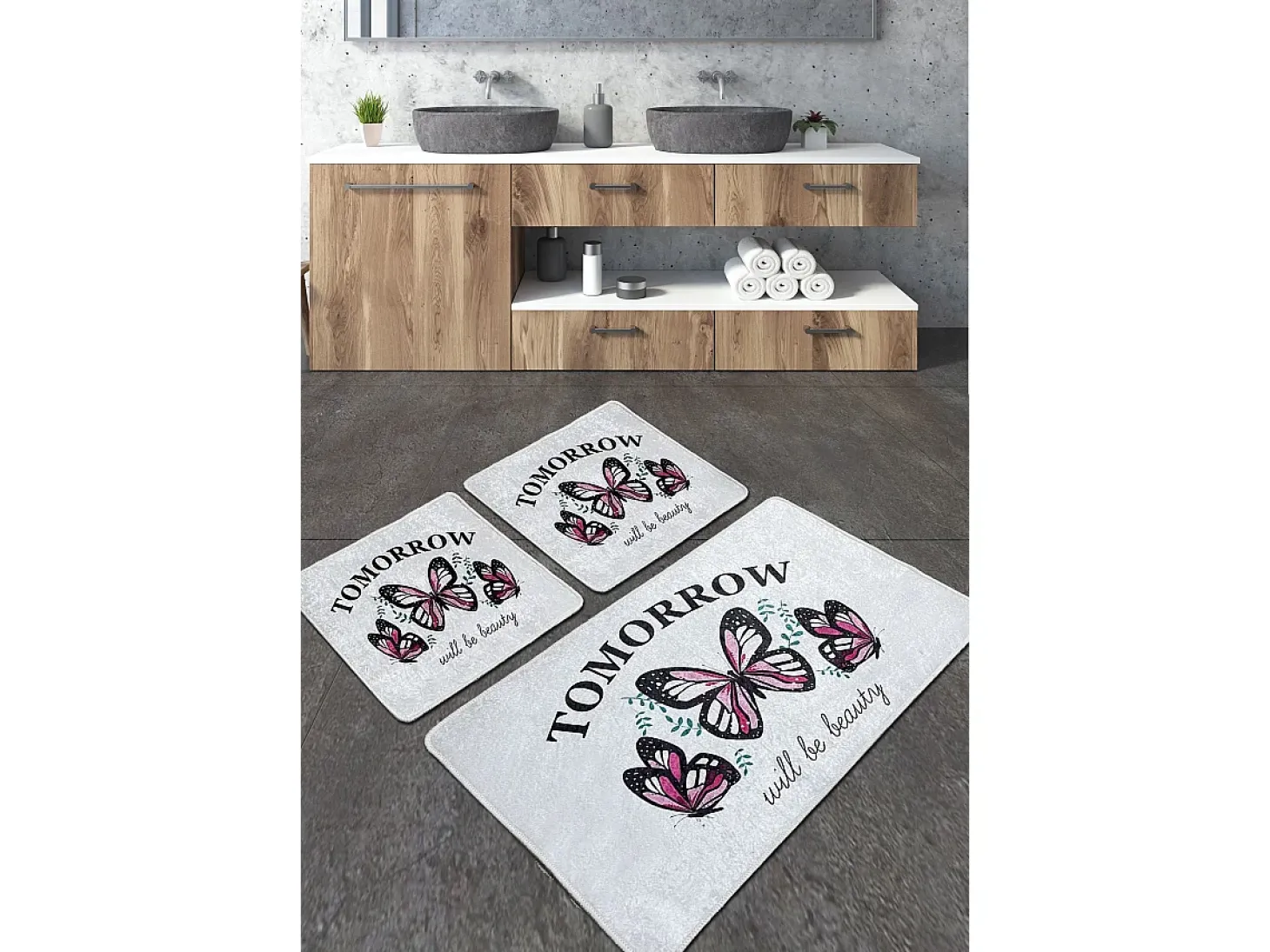 Alfombra de baño Set (3 piezas) Tomorrow Djt multicolor