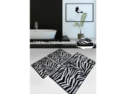 Alfombra de baño Set (3 piezas) Strıped multicolor