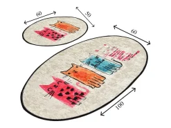 Alfombra de baño Set (2 piezas) Baby Cats multicolor