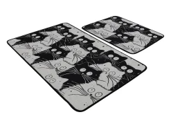 Alfombra de baño Set (2 piezas) White Cats multicolor