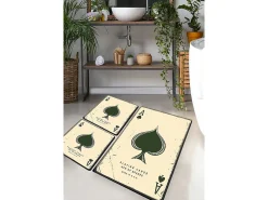 Alfombra de baño Set (3 piezas) Playing Cards multicolor