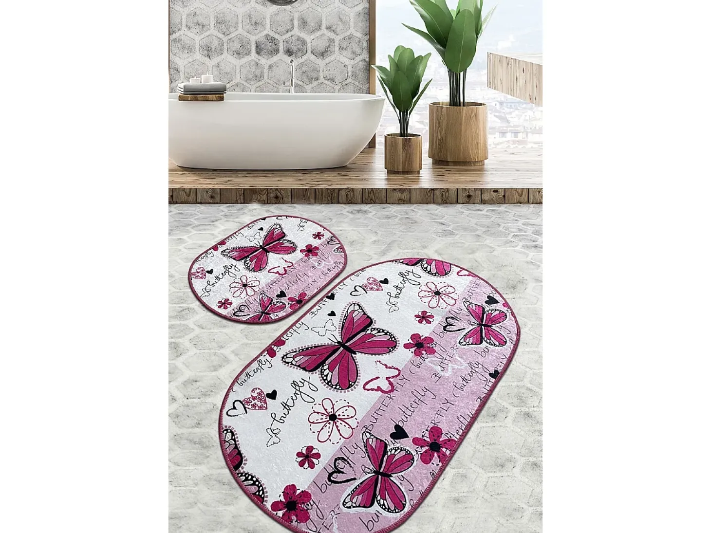 Alfombra de baño Set (2 piezas) Danous Djt multicolor
