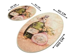 Alfombra de baño Set (2 piezas) Violeta Oval multicolor