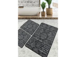 Alfombra de baño Set (3 piezas) Asara multicolor